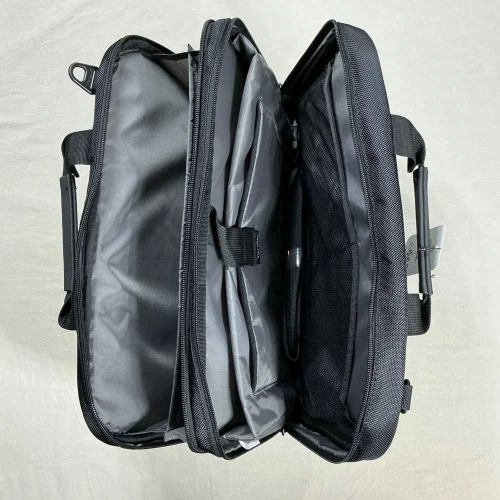 Targus 15.6 Laptop Briefcase Messenger Bag Black TBT053 Business Travel NEW